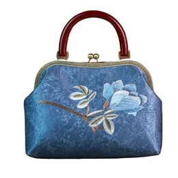 Lady Fi ручной работы винтажная вышитая сумка Hanfu с сумкой Chegsam Diagal Span сумка рот золото D0dw #