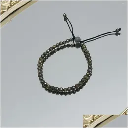 ビーズストランドlii ji Real Stone Pyrite Labradorite Friendshion Bracelet 15-22cmドロップ配達ジュエリーブレスレットOtanr