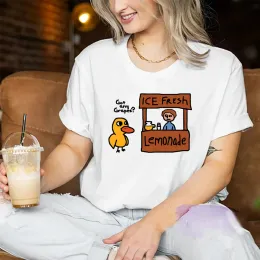 Koszulka piosenek kaczek ma dowolne winogrona lodowe domowe stojak na lemoniade mem mem T-shirt zabawne kultowe kultowe kaczki graficzne koszulki Hipster Tops