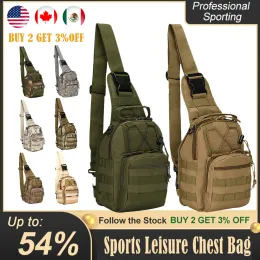 Taschen Outdoor Military Tactical Sling Sport Travel Chest Bag Umhängetasche für Männer Frauen Molle Crossbody Taschen Wandercampingausrüstung