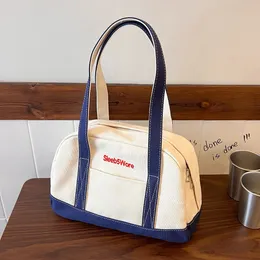 Женская большая сумка, повседневная парусиновая сумка большой емкости, дизайнерские сумки с буквами на плечо, роскошные сумки для больших покупателей, подарок для девочек 240322