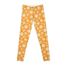 Pantaloni attivi Farfalla del Mid-Century Farfalle e fiori dorati Giallo Bianco Piatti vintage Leggings Donna sportiva Palestra Donna