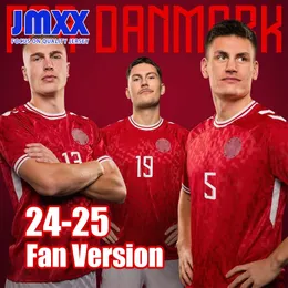 JMXX 24-25 Denmark Soccer Jerseys Home Away Third Mens Mens Usiforms Jersey Man Shirt 2024 2025 Van Person