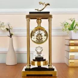 Masa Saatleri Antikalar Oturma Odası Masası Vintage Ofis Minyatürleri Sevimli Saat Nordic Horloge De Ev Dekorasyonu Lüks Zy50tz