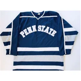 24S Customize tage Penn State University Hockey Jersey Embroidery Stitched or custom any name or number retro Jersey