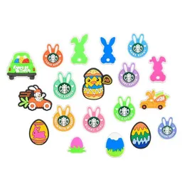 إكسسوارات أجزاء الأحذية الجملة Happy Spring S Easter Egg Rabbit Encanto Clog Charms Drop Drofl Shoils Dhfd1