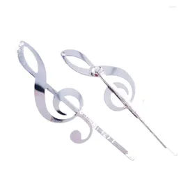 Hårklämmor Barrettes Sier pläterade 120 -delstift med 19x5m Musical Note Hairpins Smyckesfynd Tillbehör Partihandel F56 DROP DELIVE OTXNR