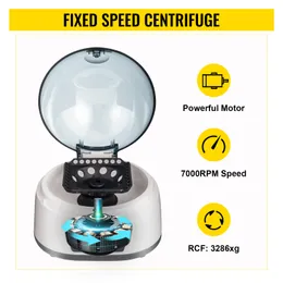 Electric Centrifuge Machine Mini-Top Lab 500-5000/7000 об/мин Скорость с 2 в 1 Центрифуга кровообращения в 1 ротор.