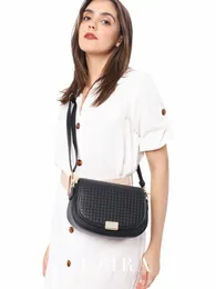 cezira Women PU Vegan Leather Menger Bag Flap Cover Saddle Handbags Cross Body Shoulder Purses Fi Elegant Casual Ladies B1BG#