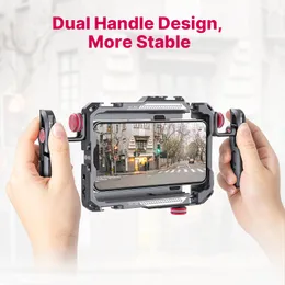 ULANZI LINO TELE TOLE CAGE VIDEO VLOG RIG HANDEL för 5.4 '' till 6.7 '' iPhone x 11 12 13 14 Pro Max Android Phone Photography