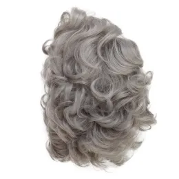Gnimegil Synthetic Oombre Grigio Curly parrucca per donne Short Mommy Wigs Old Lady Wig anni '60 Dorothy Golden Girls Wig Costume nonna nonna