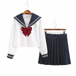 Japanische Schuluniform Rock Sailor Outfit Kostüme JK Uniform Anzug Mädchen Faltenrock Anime Cosplay Schulmädchen Uniform Tops B4Im #