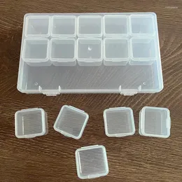 Jewelry Pouches Plastic Box 15 Grids Separate Compartment Case Portable Travel Ring Stud Earring Pendant Necklace Storage Orgainzer