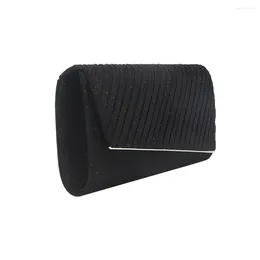 Evening Bags Female Women Pure Color Ruched Cocktail Party Bag Chain Phone 1 Bore Centrifugal Clutch 40