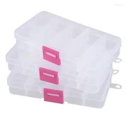 Storage Bags Promotion! 3Pcs 10 Grid Electronic Component Parts Kits Plastic Box Case