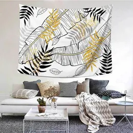 Tapeçarias linha de arte estética tapeçaria nórdica ins simples parede pendurado decoração moderno minimalista abstrato criativo esboço pano