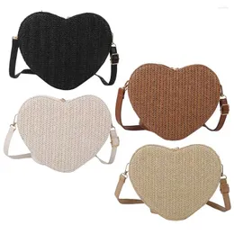 Shoulder Bags Women Fashion Hobo Bag Large Capacity Straw Ladies Casual Zipper Lightweight Breathable PU Solid Color Ins For Birthday Gift