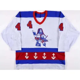 24s 2020 Ian Kidd Milwaukee Admirals Game slitna hockeyströja broderi sömnad Anpassa valfritt nummer och namntröjor