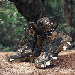 Shoes 2022 Waterproof Camouflage Army Boots Men Tactical Military Hightop Nonslip Outdoor Sport Combat Boots for Men Plus Size 3947