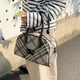 Shoulder Bags Fashion Future Vintage Y2k Plaid Bag For Women 2024 Boston Europe And America Style Stereoscopic Handbag Girl