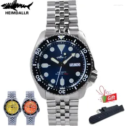 Orologi da polso Heimdallr SKX007 da uomo Orologio da sub Vetro zaffiro Bracciale in acciaio inossidabile NH36 Movimento automatico 20Bar Impermeabile luminoso