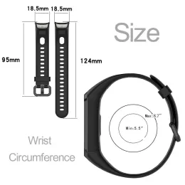 Moft Sports Silicone Strap Replacement Watch Band för Huawei Band 4 ADS-B29 / Honor Band 5i ADS-B19