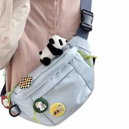 Japon tarzı kawaii göğüs çantası kadınlar şeker renk fermuar bel çantası yeni çanta ve cüzdanlar çift crossbody çantaları kadınlar bolso 601b#