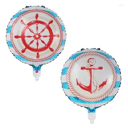 Party Decoration 1/5/10pcs 18Inch Pirate Ship Anchor Paddle Balloons Double Sided Air Globos Halloween Birthday Decorations Kids Toys Gifts