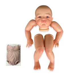 19 인치 Reborn Doll Kit August Awake Lifelike 소프트 터치 신선한 색상 페인트 DIY 인형 부품