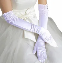 hot Sale Lg Bridal Gloves White Ivory Black Small Embroidered Flat Plate With Finger Guantes Wedding Accories x5aT#