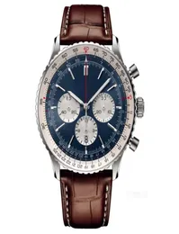 2022 Novo relógio masculino039s máquinas automáticas 46mm mostrador grande pulseira de couro relógio de pulso super brilhante Montreux luxo quartzo relojes7019536