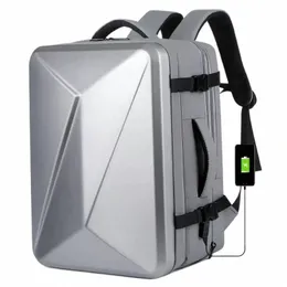 usblarge capacidade mochila hard shell commuter bag fi notebook 17 polegadas saco de computador material ABS mala de viagem à prova d'água F7AZ #