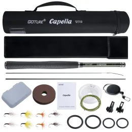 Combo Goture Tenkara Fishing Kit Ultra Light Carbon Fly Fishing Rupp 3.6m Mainline Tippet Flugor Set Hook Keeper and Accessories Combo