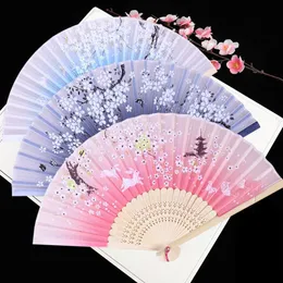 Handmade folding fan Ancient fan Dance bamboo fan Chinoiserie wedding gift fan