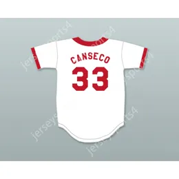 MAGLIA DA BASEBALL DELLA SQUADRA DI SOFTBALL DELLA CENTRALE NUCLEARE DI JOSE CANSECO 33 SPRINGFIELD Top cucito