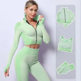 23шт бесшовные наборы йоги Sport Fitness Vest Высокая талия хиплифтирующие брюки Костюмы для тренировок для одежды.
