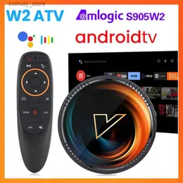 قم بتعيين Top Box Vontar W2 ATV Androidtv 11.0 Smart TV Box Amlogic S905W2 Google Voice INPUT 8K VIDEO 4K 60F AV1 WIFI BT4