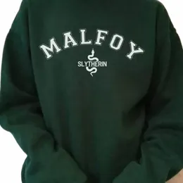 Malfoy Moletom Casa Moletom Dark Academia Crewneck College Moletom Lg Manga Pulôver Hoodies Homens Mulheres Plus Size 27iP #