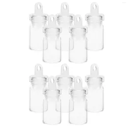 Vasos 10 Pcs Pingente Desejando Frasco De Vidro De Garrafa Com Tampa Mini Garrafas Stopper Celular