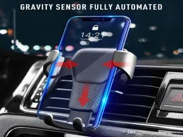 Praktisk bil Gravity Phone Holder Gravity Reaction Car Mobiltelefon Holder Clip Type Air Vent Monut med detaljhandelspaket5732873