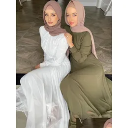 Ethnic Clothing Eid Muslim Dress For Women Chiffon Morocco Abaya Dubai Largos Turkey Islam Kaftan Robe Longue Musmane Vestidos Drop De Dhxla