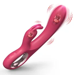 Секс-игрушка для женщин. Устройство для женской мастурбации Rabbit Double Shaker с внутренним и внешним зажимом, зарядкой, массажем и удовольствием для взрослых, вибраторы.