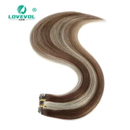 Trama Estensioni di trama di capelli umani Remy Tessuto di capelli umani al 100% in fasci con doppia trama Cuci nella trama Capelli naturali lisci come la seta 100G