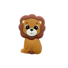 ベビー歯のおもちゃ50pc sile teether beads lion toy diy pacifierチェーンネックレス