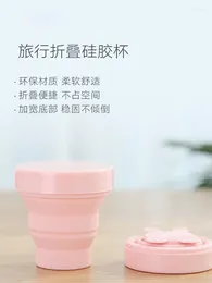 Mugs Silicone Folding Water Cup Travel Mini Portable El Mouth Dractable Compression Bowl