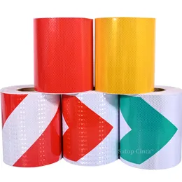 20cm*10m PVC Red White Twill Reflective Safety Warning Conspicuity Reflective Tape Car-Styling Truck Vehicle Stickers DIY Length