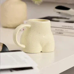 Mugs Fun Ass Cup Sesame Glaze Ceramic Mug Creative Personality Water 300ml Coffee Household Drinking Utensils