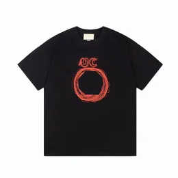 Signaturdesigner tee: elegant rund nacke, kort ärm, svartvit mode t-shirts häftklammer för alla kön