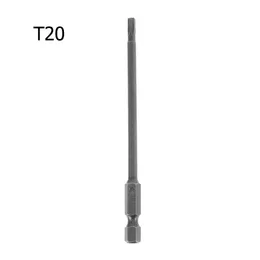 1pcs 1/4 "1/4"헥스 자기 Torx 스크루 드라이버 비트 100mm T8/T10/T15/T20/T25/T27/T30/T40 S2 합금 강철 전기 드라이버 드라이버 비트