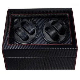 4 6 High End Automatic Watch Winder Boxwatches Lagringsmycken Holder Display Pu Leather Watch Box Ultra Quiet Motor Shaker Box1260J